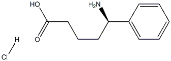 (R)-5-氨基-5-苯基戊酸盐酸盐结构式
