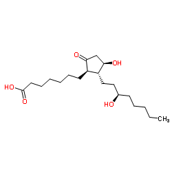 11,15-Dihydroxy-9-oxoprostan-1-oic acid Structure