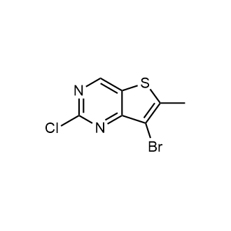 7-溴-2-氯-6-甲基噻吩并[3,2-d]嘧啶结构式