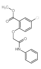 Benzoicacid, 5-chloro-2-[2-oxo-2-(phenylamino)ethoxy]-, methyl ester结构式