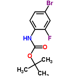 N-Boc-4-溴-2-氟苯胺结构式