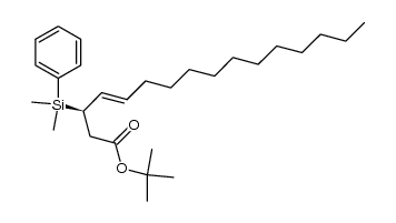 (R,E)-tert-butyl 3-(dimethyl(phenyl)silyl)hexadec-4-enoate结构式