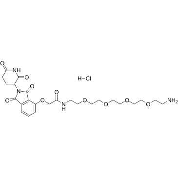 Thalidomide-O-amido-PEG4-C2-NH2 hydrochloride图片