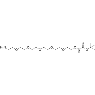 tert-Butyl ((17-amino-3,6,9,12,15-pentaoxaheptadecyl)oxy)carbamate Structure