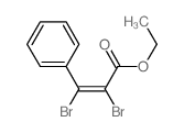 2-Propenoic acid,2,3-dibromo-3-phenyl-, ethyl ester Structure