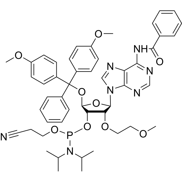 2'-O-MOE-N6-Bz-A 亚磷酰胺单体结构式