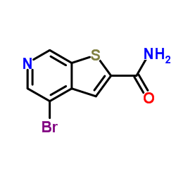 4-溴噻吩并[2,3-C]吡啶-2-甲酰胺结构式