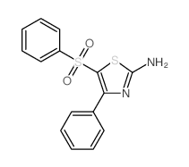 2-氨基-4-苯基-5-(苯基磺酰基)-1,3-噻唑结构式