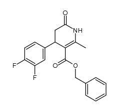 benzyl 4-(3,4-difluorophenyl)-2-methyl-6-oxo-1,4,5,6-tetrahydropyridine-3-carboxylate结构式