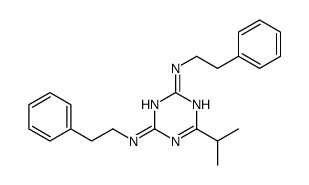 2-N,4-N-bis(2-phenylethyl)-6-propan-2-yl-1,3,5-triazine-2,4-diamine结构式