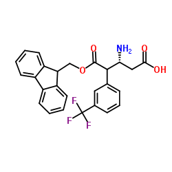 Fmoc-(R)-3-Amino-4-(3-trifluoromethylphenyl)-butyric acid structure