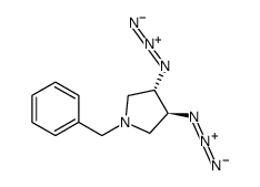 (3S,4s)-3,4-二叠氮基-1-(苯基甲基)吡咯烷结构式