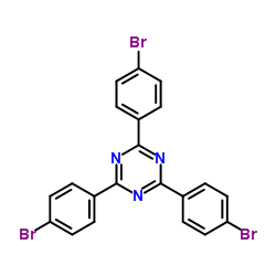 2,4,6-三-(4-溴苯基)-[1,3,5]三嗪结构式