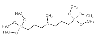 BIS(3-TRIMETHOXYSILYLPROPYL)-N-METHYLAMINE Structure
