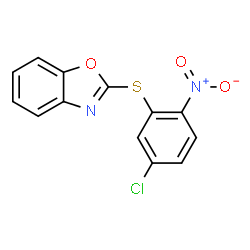 2-[(5-CHLORO-2-NITROPHENYL)THIO]-1,3-BENZOXAZOLE Structure