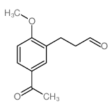 5-乙酰基-2-甲氧基-苯丙醛结构式
