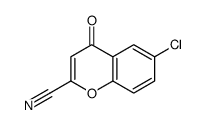 6-chloro-4-oxochromene-2-carbonitrile结构式
