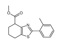 methyl 2-(2-methylphenyl)-4,5,6,7-tetrahydro-1,3-benzothiazole-4-carboxylate结构式