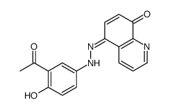 5-[(3-acetyl-4-hydroxyphenyl)hydrazinylidene]quinolin-8-one结构式