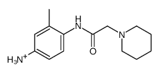 N-(4-amino-2-methylphenyl)-2-piperidin-1-ium-1-ylacetamide Structure