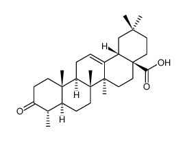 3-氧代-24-去甲齐墩果-12-烯-28-酸结构式