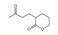 3-(3-oxobutyl)oxan-2-one结构式
