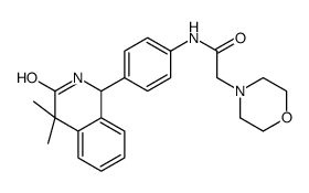 4'-(4,4-Dimethyl-3-oxo-1,2,3,4-tetrahydroisoquinolin-1-yl)-2-morpholinoacetanilide结构式