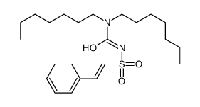 1,1-diheptyl-3-(2-phenylethenylsulfonyl)urea结构式