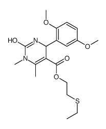 2-ethylsulfanylethyl 6-(2,5-dimethoxyphenyl)-3,4-dimethyl-2-oxo-1,6-dihydropyrimidine-5-carboxylate结构式