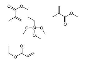 2-甲基-2-丙烯酸甲酯与2-丙烯酸乙酯和2-甲基-丙烯酸-3-(三甲氧基甲硅烷基)异丙酯的聚合物结构式