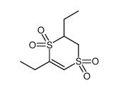 2,6-diethyl-2,3-dihydro-1,4-dithiine 1,1,4,4-tetraoxide结构式