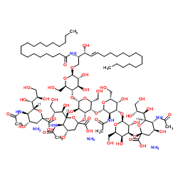 Ganglioside GT1b Mixture (bovine) (ammonium salt) structure