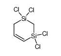 1,1,3,3-tetrachloro-1,3-disilacyclohex-4-ene结构式