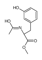 2-乙酰基氨基-3-(3-羟基-苯基)-丙酸甲酯结构式