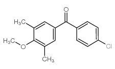 4-氯-3',5'-二甲基-4'-甲氧基二苯甲酮结构式