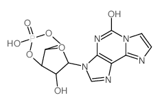 3-(2,7-dihydroxy-2-oxo-4a,6,7,7a-tetrahydro-4H-furo[3,2-d][1,3,2]dioxaphosphinin-6-yl)-4H-imidazo[2,1-f]purin-5-one Structure