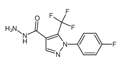 5-(三氟甲基)-1-(4-氟苯基)-1H-吡唑-4-酰肼结构式