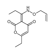 6-ethyl-3-[1-(prop-2-enoxyamino)propylidene]pyran-2,4-dione Structure