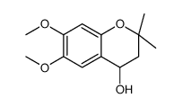 6,7-dimethoxy-2,2-dimethyl-3,4-dihydrochromen-4-ol结构式