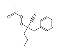 (2-cyano-1-phenylhexan-2-yl) ethaneperoxoate Structure
