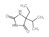 2,4-Imidazolidinedione,5-ethyl-5-(1-methylethyl)- Structure