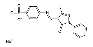 sodium p-[(4,5-dihydro-3-methyl-5-oxo-1-phenyl-1H-pyrazol-4-yl)azo]benzenesulphonate结构式