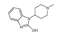 1,3-二氢-1-(1-甲基-4-哌啶基)-2H-苯并咪唑-2-酮结构式