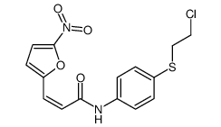 (Z)-N-[4-(2-chloroethylsulfanyl)phenyl]-3-(5-nitrofuran-2-yl)prop-2-enamide Structure
