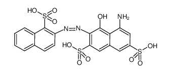 5-amino-4-hydroxy-3-[(1-sulpho-2-naphthyl)azo]naphthalene-2,7-disulphonic acid Structure