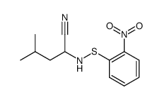 4-methyl-2-(((2-nitrophenyl)thio)amino)pentanenitrile结构式