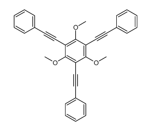 1,3,5-trimethoxy-2,4,6-tris(2-phenylethynyl)benzene Structure
