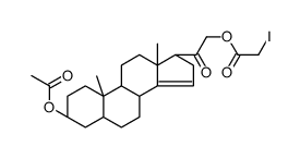 (17α)-3β,21-Dihydroxy-5β-pregn-14-en-20-one 3-acetate 21-iodoacetate结构式