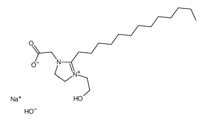sodium 1-(carboxymethyl)-4,5-dihydro-1(or 3)-(2-hydroxyethyl)-2-tridecyl-1H-imidazolium hydroxide structure