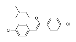 N,N-dimethyl-2-[1,2-di(p-chlorophenyl)ethenyloxy]ethanamine结构式